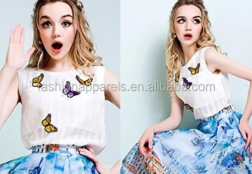 OEM Services Custom Animal butterfly Embroidery Iron Patch