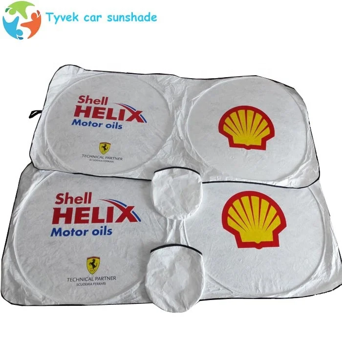 Customized design car window sunshade white dupont sunshades for car