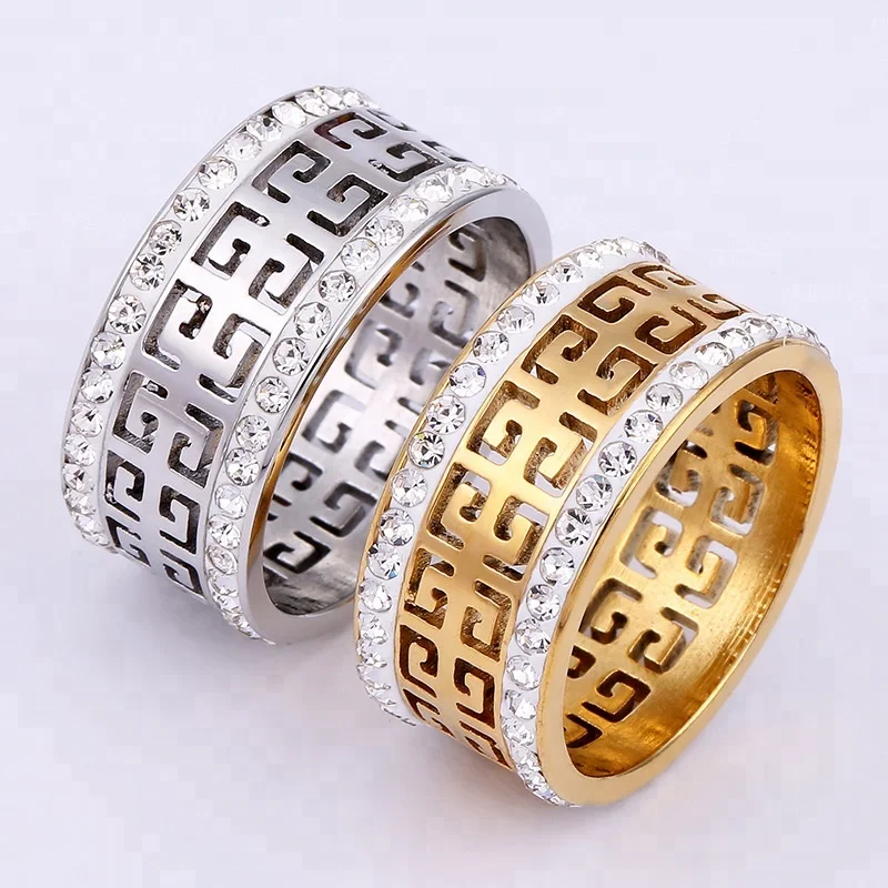 High quality cheap ladies gold  finger custom rings