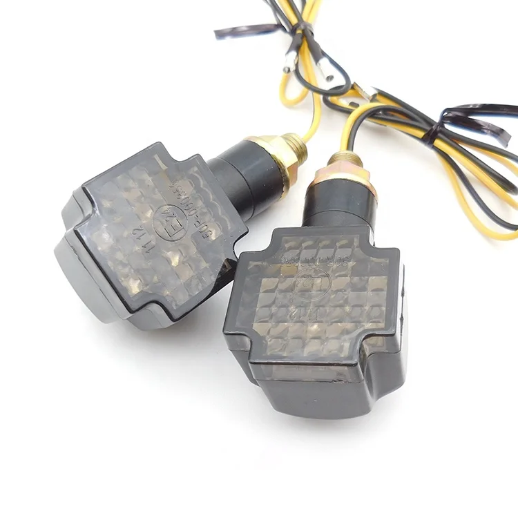 Universal Motorcycle LED Turn Signal Light Indicator Blinker Motorbike Scooter Turn Lamp Amber Smoke Lens