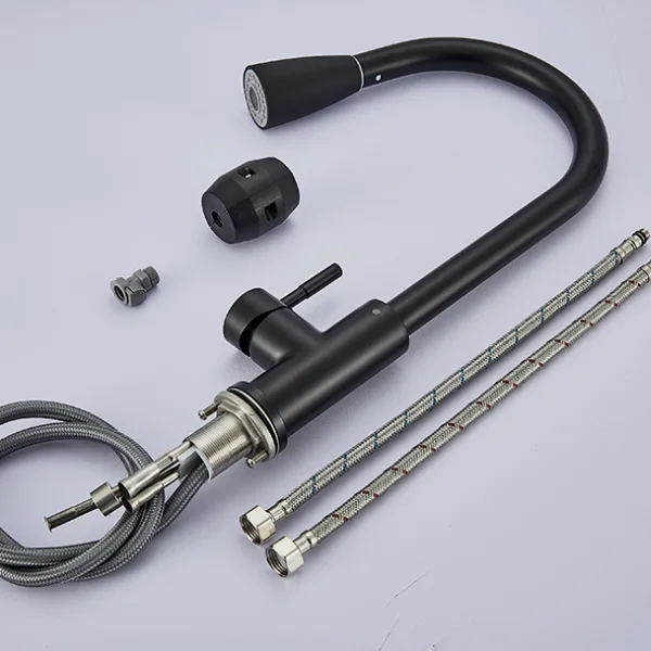 China Factory Popular Matte Black Kitchen Faucet Painted Black Kitchen Tap