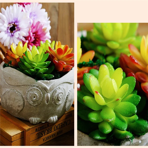 
Cement Emulational Owl flowerpot Family decoration flowerpot 