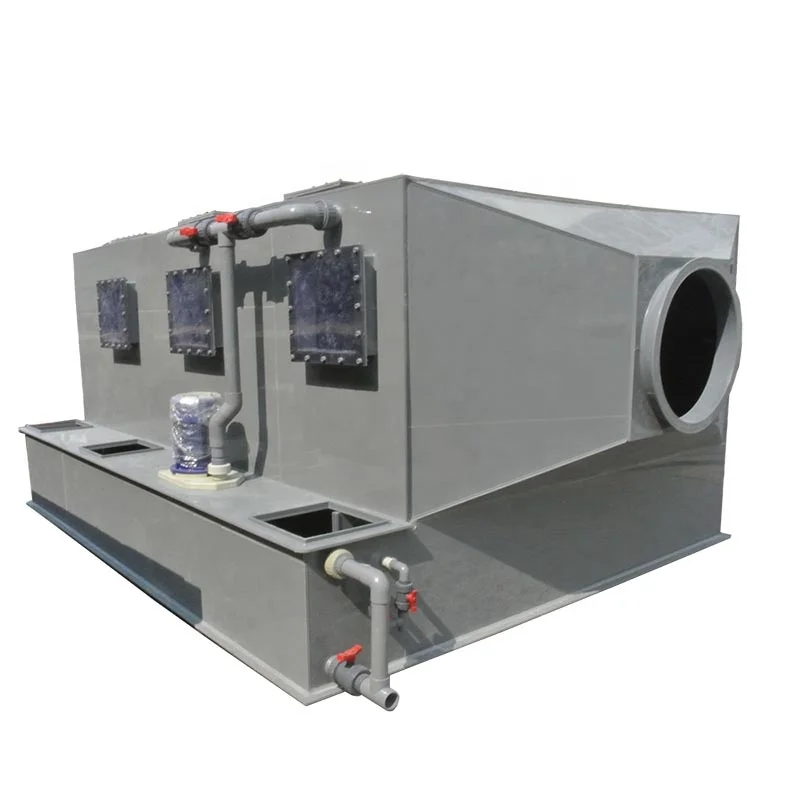 laboratory gas scrubber/gas washer with fibrous filter cassette/polypropylene horizontal wet scrubber