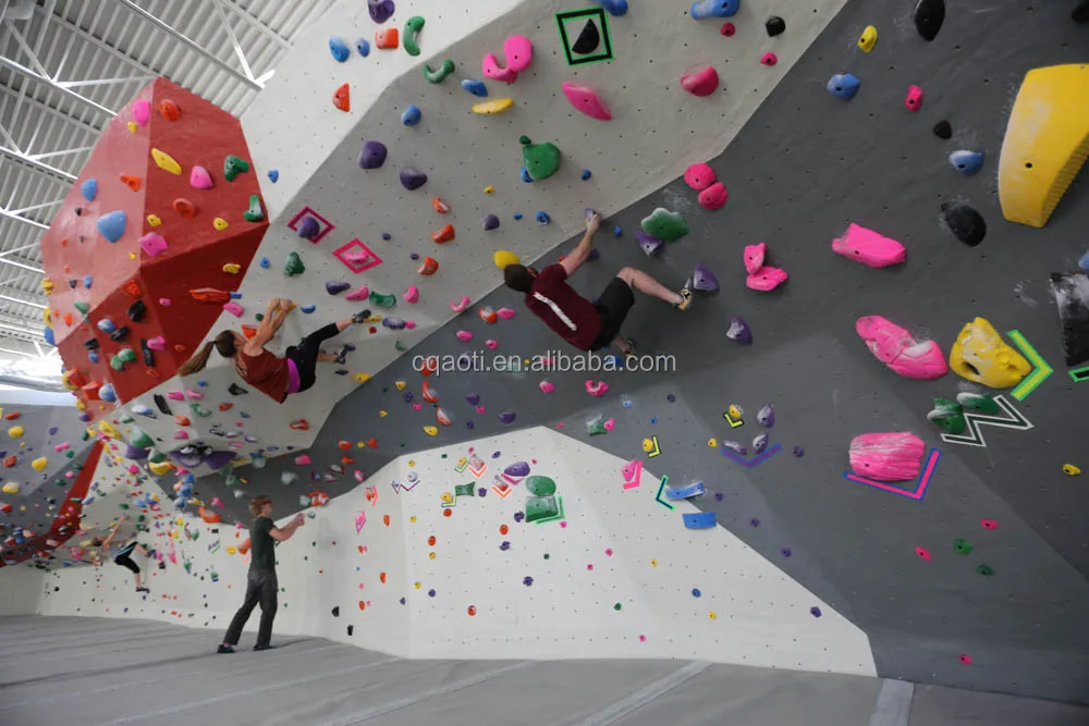 Indoor Rock Climbing Wall Wood Panel
