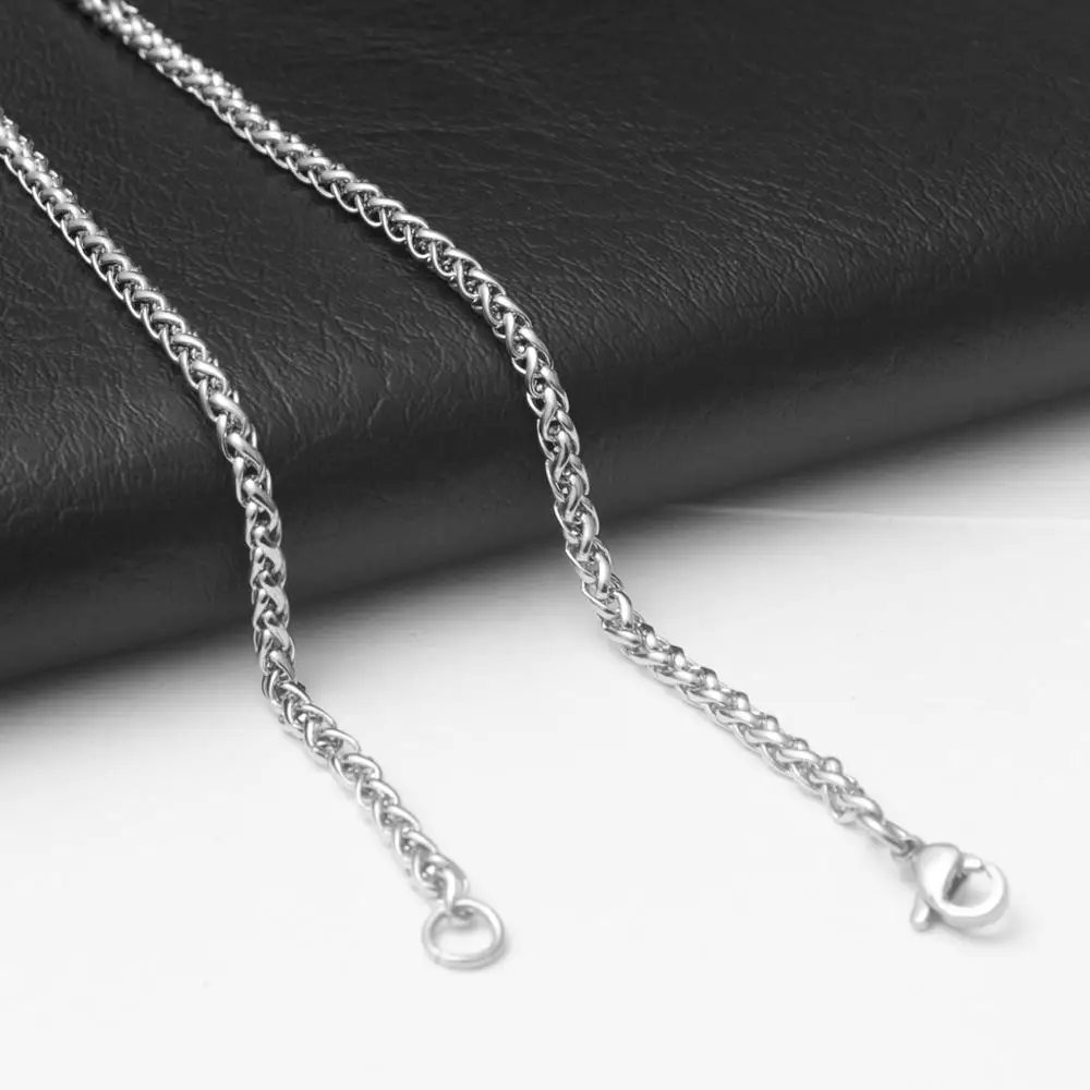 Male Keel Chain 316 Stainless Steel Male Necklace Circle Chain Stainless Steel Rope Chain Necklace