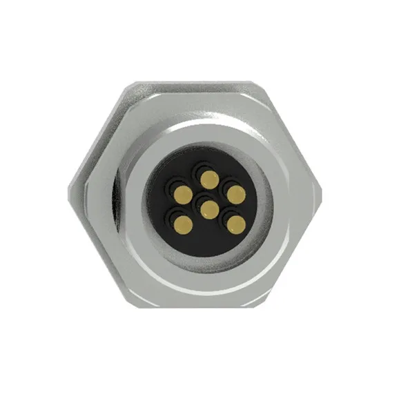 
Front mount with solder cup M16 6 pins male receptacle circular connector 