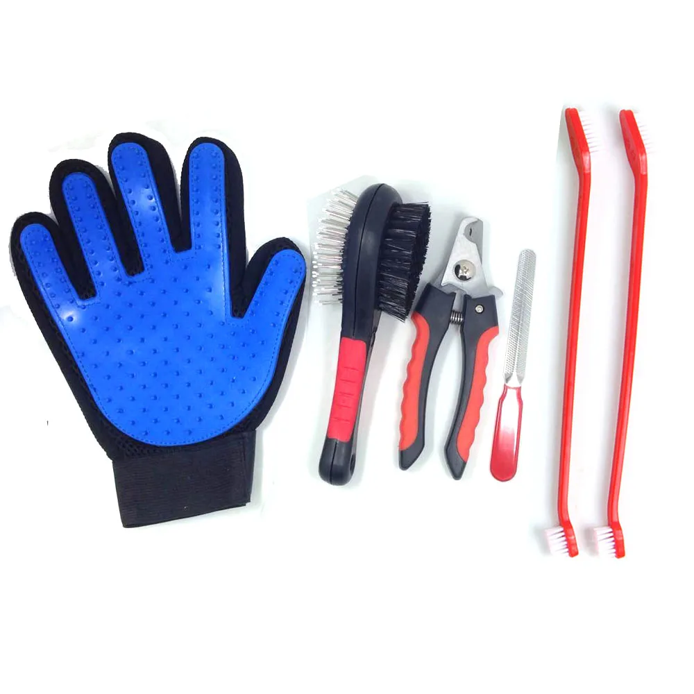 Dog Pet Products Pet Grooming Glove Pet Brush Grooming Set