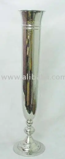 WEDDING CENTER PIECE DECORATION SILVER TRUMPET VASE