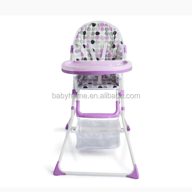 
Baby dining chair with big basket/Factory wholesale baby high chairs with pvc pad 