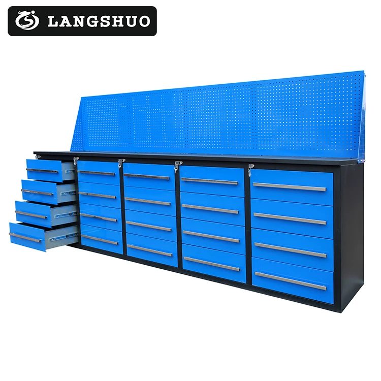 Garage Metal Tool Cabinet Workshop Steel Work Bench Drawer Workbench