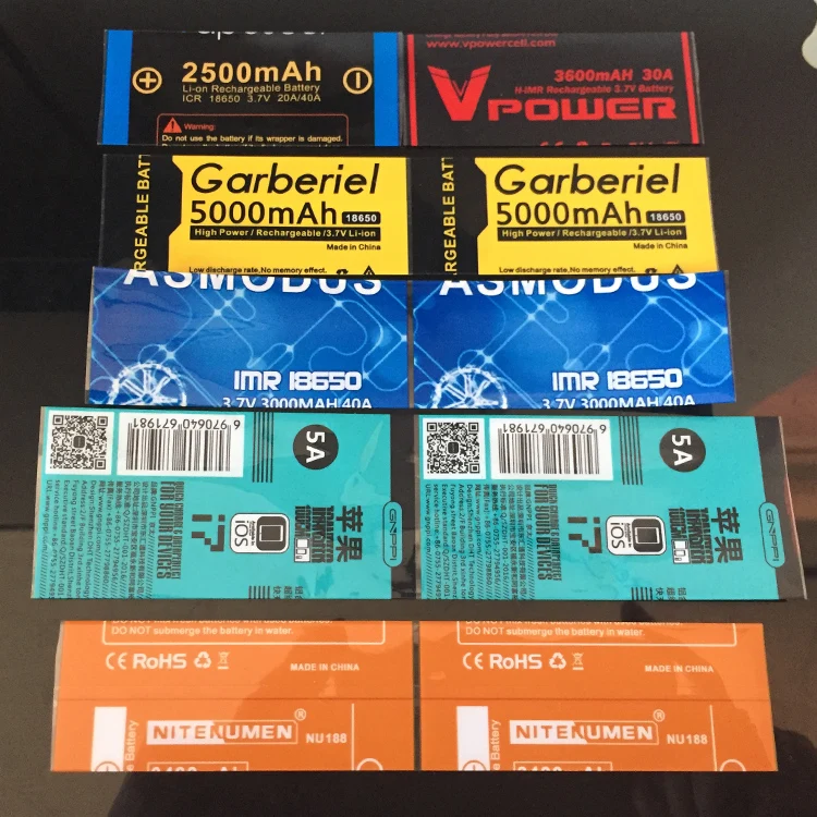 18650 battery shrink wrap/18650 battery heat shrink wrap with OEM service