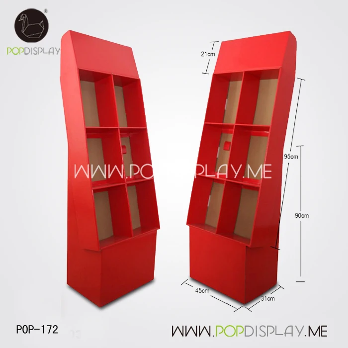 2024 HOT New Recycled Retail Player Floor Stand Cardboard Pocket Display For Dvd