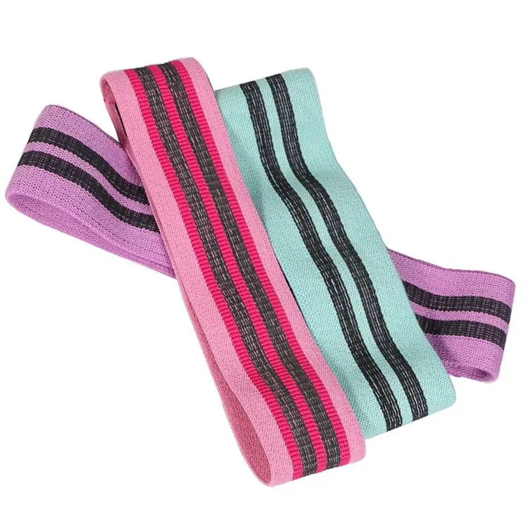 Wholesale Discount Custom Pattern Printed  Yoga Stretching Fitness Soft Non Slip Circle Resistance Hip Band