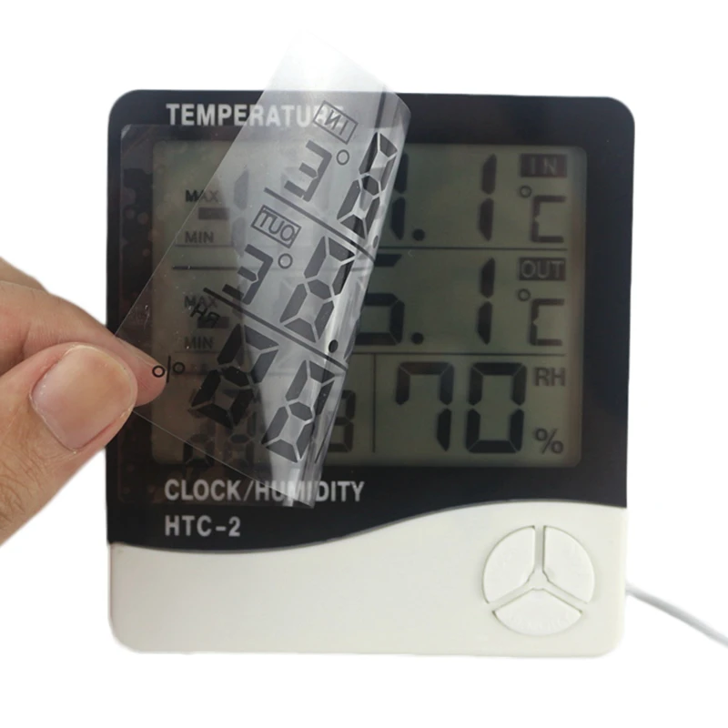 HTC-2 Weather Station Digital LCD Indoor/Outdoor Room Hygrometer Thermometer Clock Temperature Humidity Meter with sensor