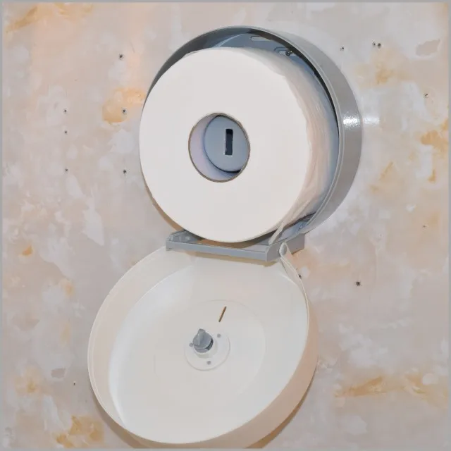 Wall Mounted Kitchen Plastic Tissue Jumbo Roll Toilet Paper Holder with lock