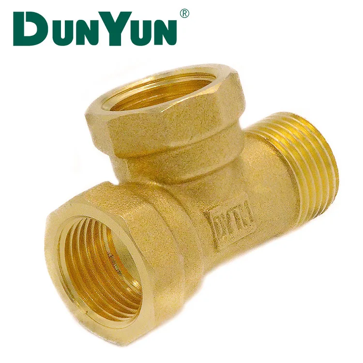 Male and female Brass fitting Plumbing Tee Fittings with BSP Thread