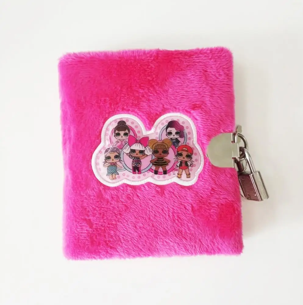 New design kids popular cartoon  Fluffy  hardcover notebook with lock