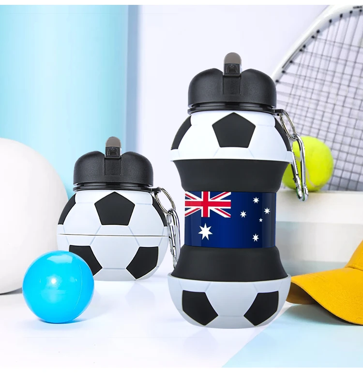 Drinkware Type Eco-Friendly Feature BPA FREE Football Foldable Ball Water Bottle