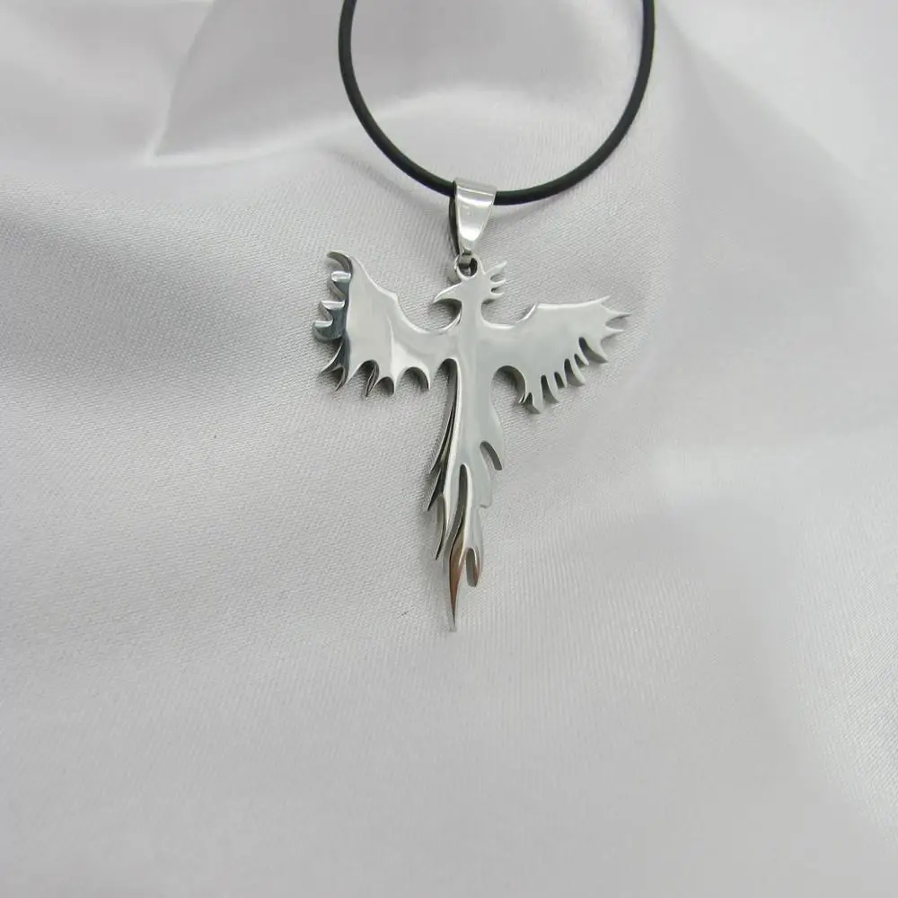 2019 new high quality stainless steel Phoenix Bird Firebird Pewter Pendant Necklace for men women