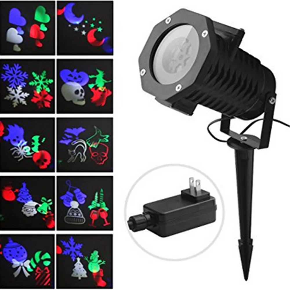 LED Landscape Projector Lights, 10 Switchable Outdoor Garden laser christmas light