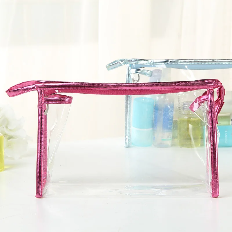 China Supplier   Waterproof Transparent Clear Cosmetic Zip lock Bag PVC Zipper Bag