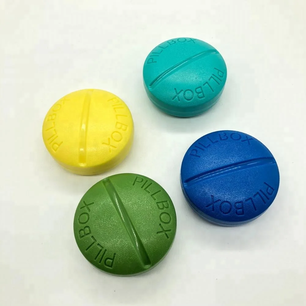 Convenient pill round shaped plastic storage a4 / medicine container