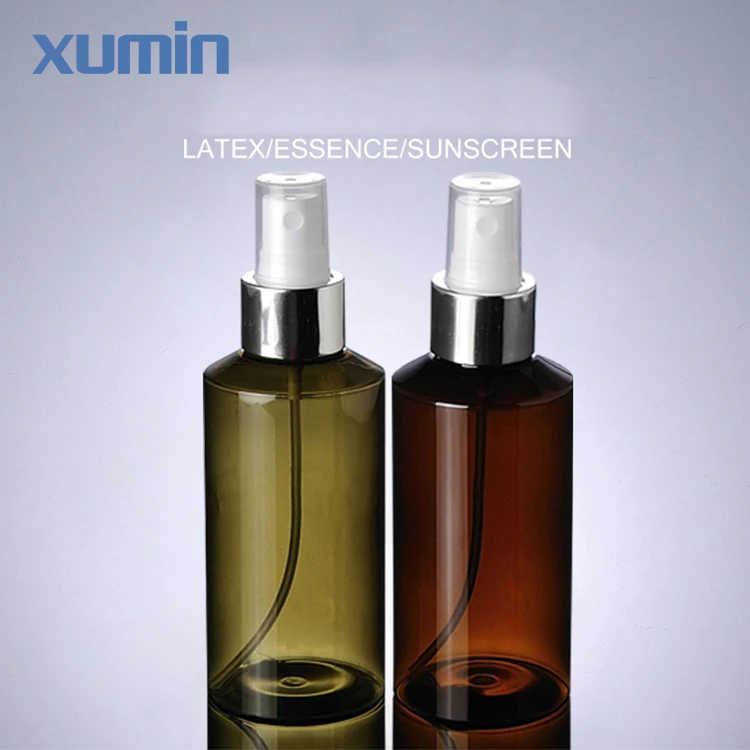 Высокое качество 100 мл зеленый янтарь пластиковые косметические ПЭТ бутылку