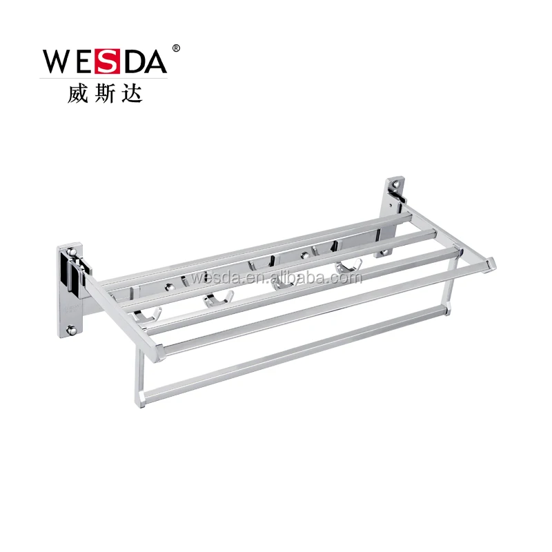 Wesda аксессуары для ванной комнаты Полка для полотенец и одежды из нержавеющей стали и сплава 2029