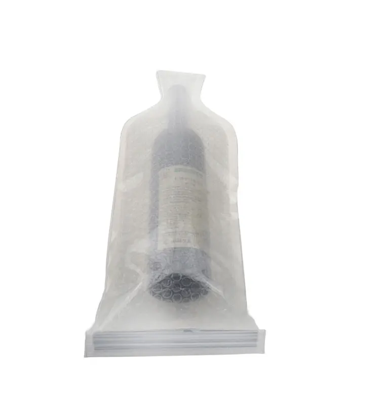 PVC bubbles Free Plastic Wine Bottle Air Bubble Protector Packaging WineSkin Bag for Travel Safe Ensure