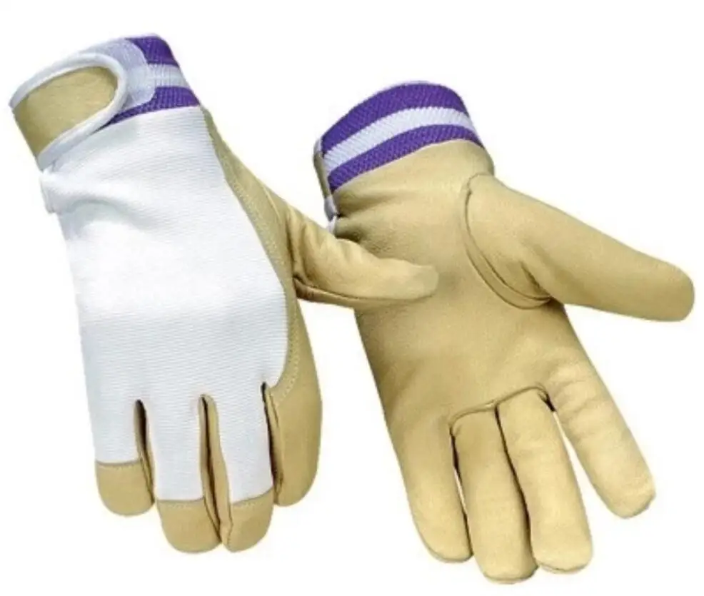 Cheap abrasion resistance pigskin leather mechanic gloves