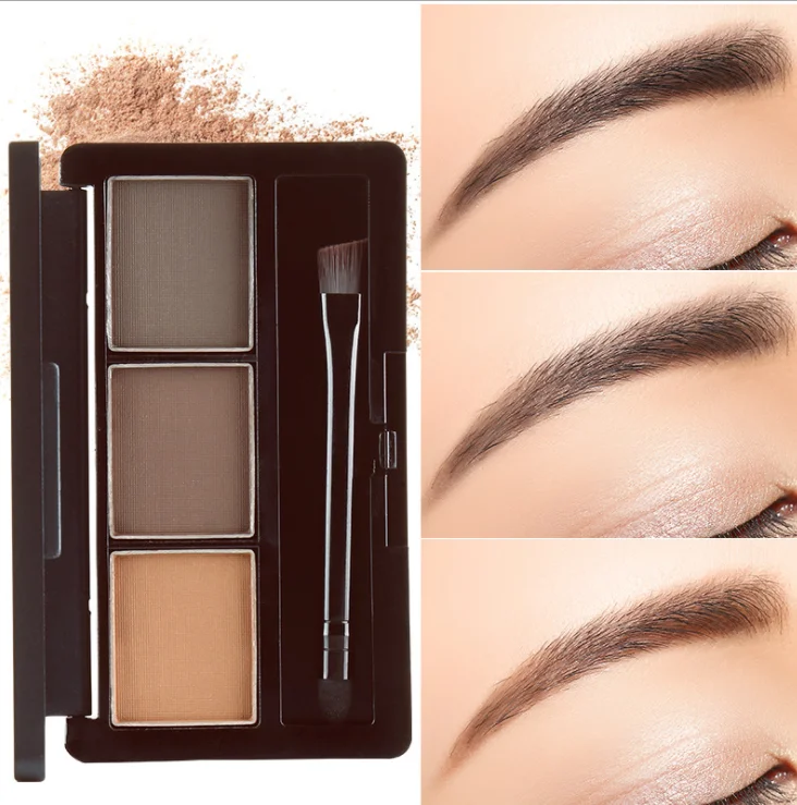 
BCC Top Selling Make Up Cosmetics 3 Color Eyebrow With Eyebrow Powder And Makeup Tool 