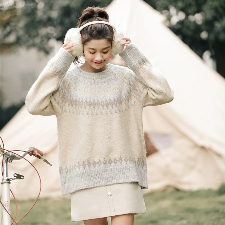 Winter New Arrival Women Hood Peruvian Alpaca Sweater