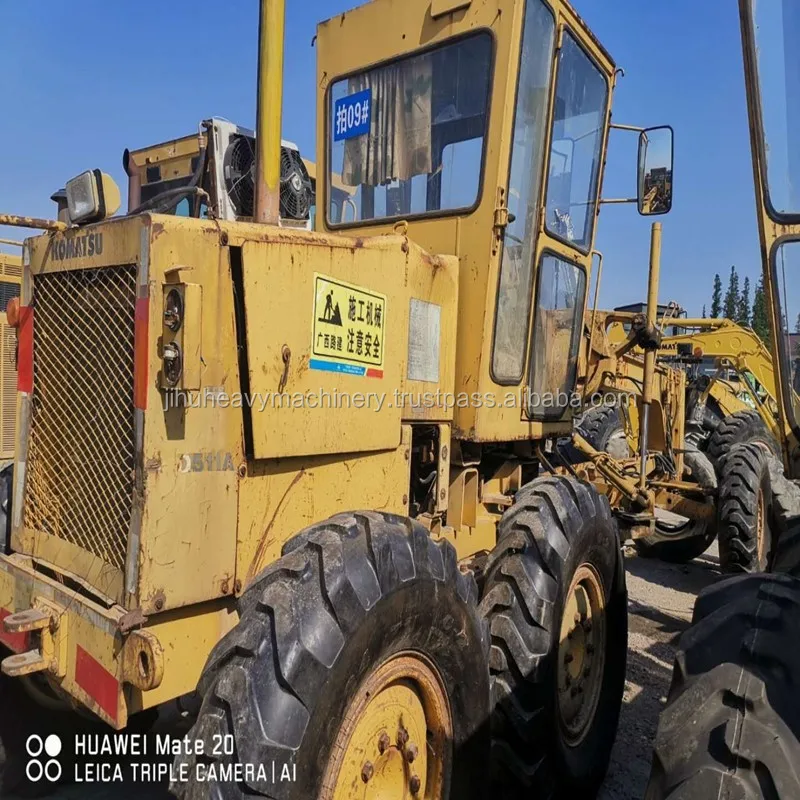  Оригинальный б/у автогрейдер komatsu GD511 Строительная техника много запасов на