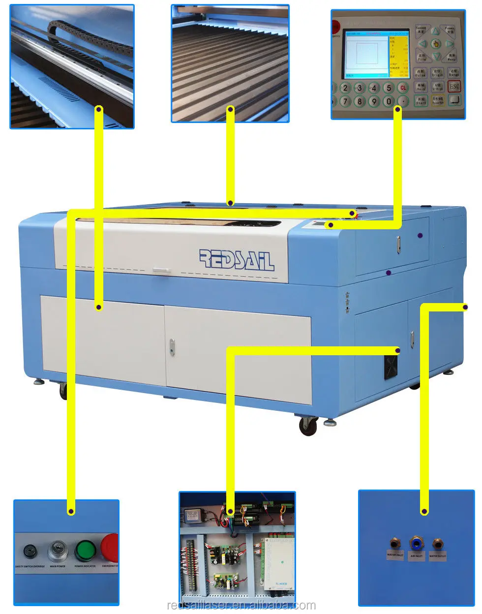 CM1490 Hot Sale With Best Price Redsail 80W CO2 Laser Acrylic Cutter Engraver Machine