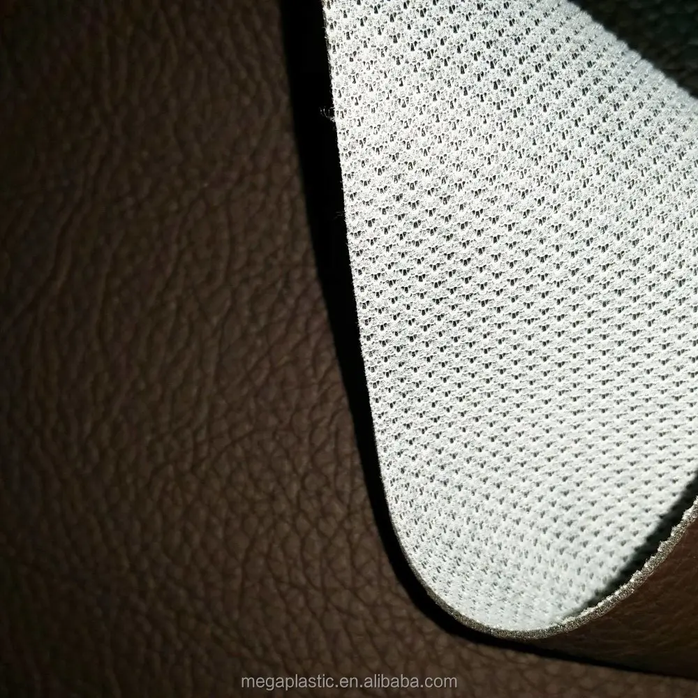 Embossed PVC artificial leather use for car seat leather, sofa leather usage