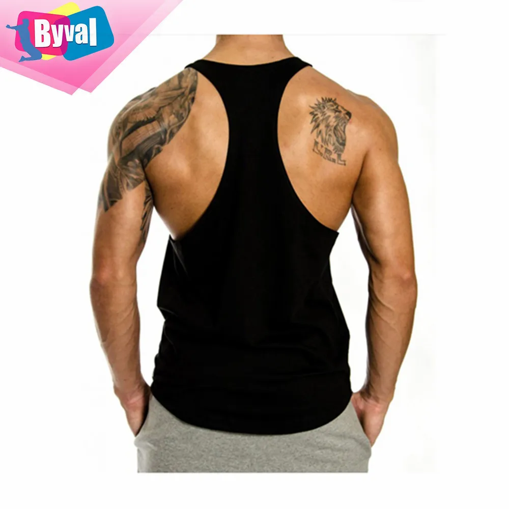 
Wholesale Man 100% Cotton Black Tank Tops Man Print Sleeveless Tank Tops Customized Cheap Vest for Promotion 