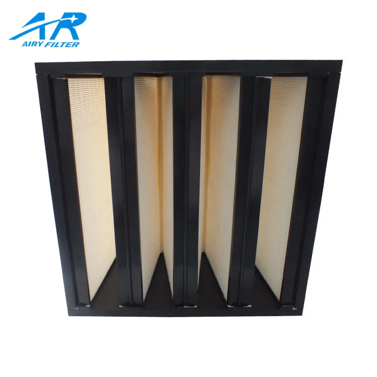 V Bank Hepa High Pressure Compressed Air Filter, Hepa Filter H13, Filters For Generatiors