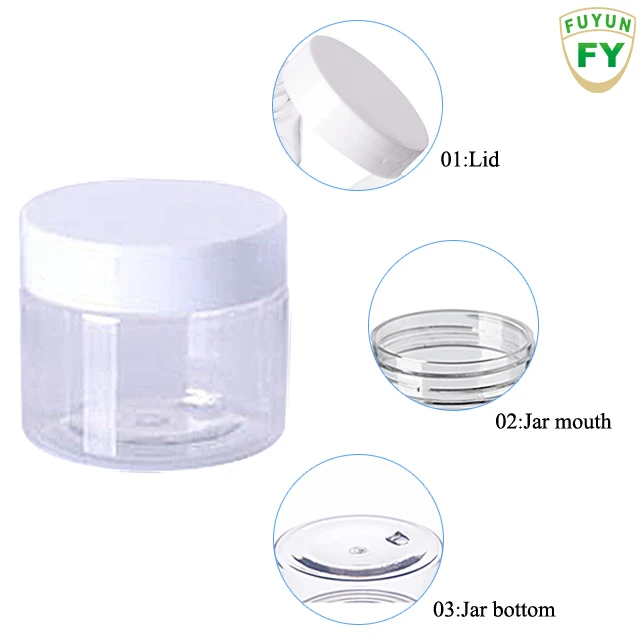 Wide Mouth Cosmetic Skin Care Packaging Frosted Clear Pink Face Cream Jar Plastic Hair Mask Jars