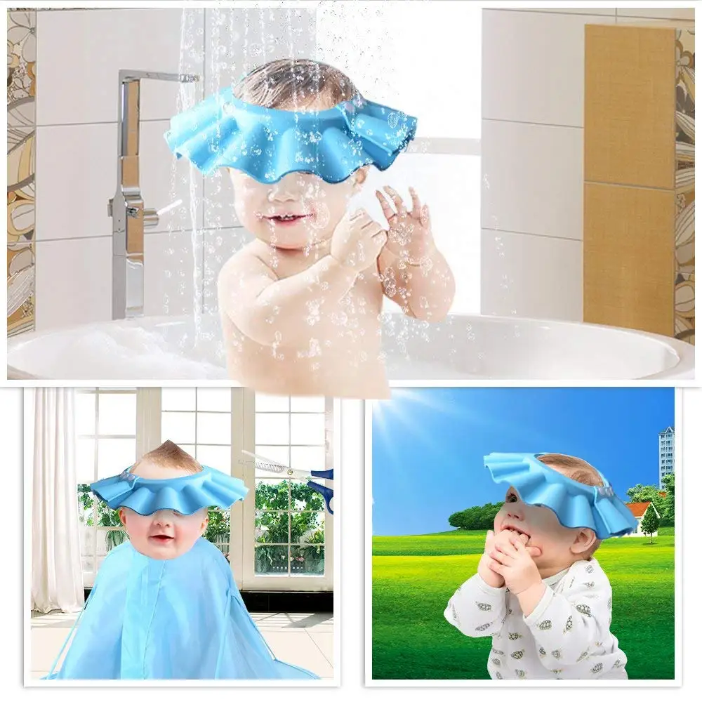 Soft protective shower cap bathing cap shampoo hat for kid safari A313