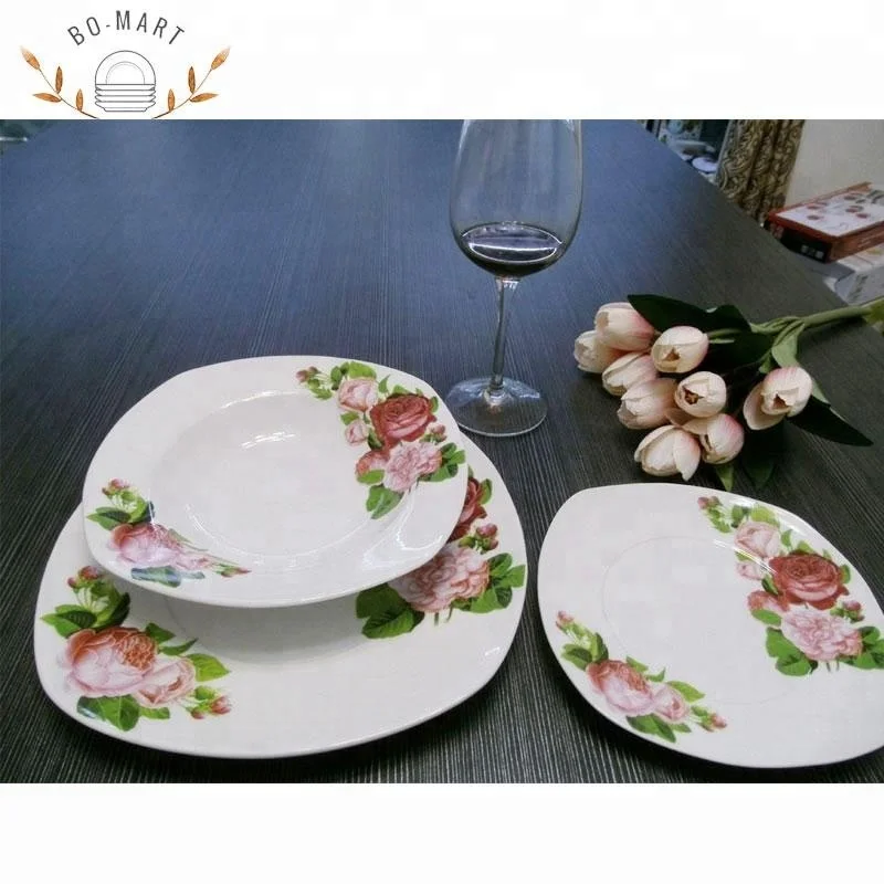 Фарфор керамический тип и материал ФАРФОР 18 шт. набор посуды с цветочным