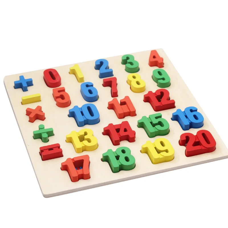 Magnets Magnetic Wooden Math  letter Toy Early Learning Montessori Educational Toys Wooden Maths Toys Counting Stacking Board