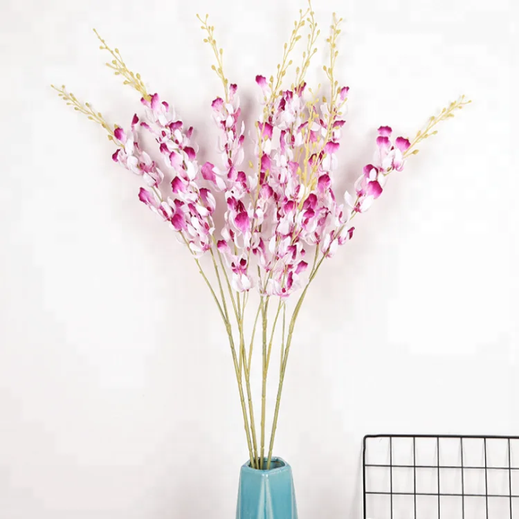 Europe Bulk Latex Dancing Orchid Artificial Flowers Orchid Stem Simulated Flowers Real Artificial Dancing Orchids