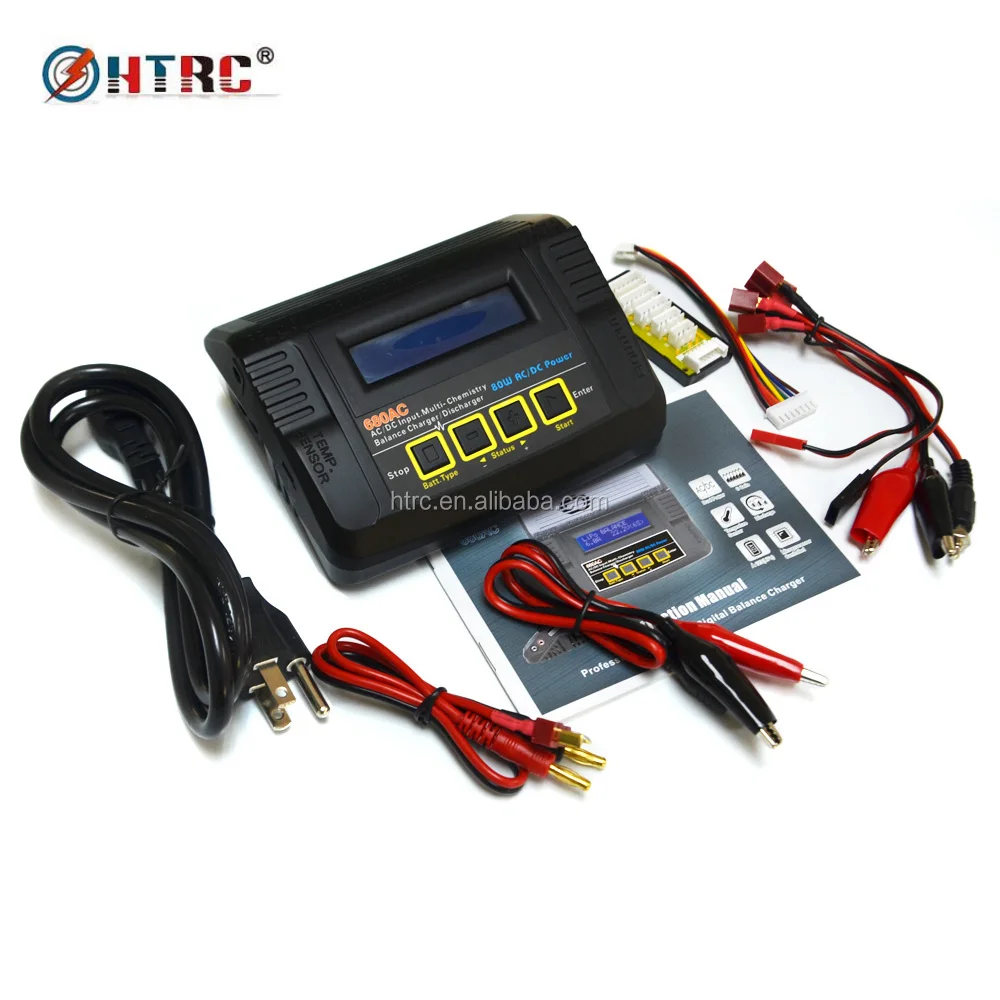 HTRC 680AC 80 Вт 6A AC/DC Dual Power RC Battery Balance Charger Discharger для 1-6s LiPo/LiFe/Lilon