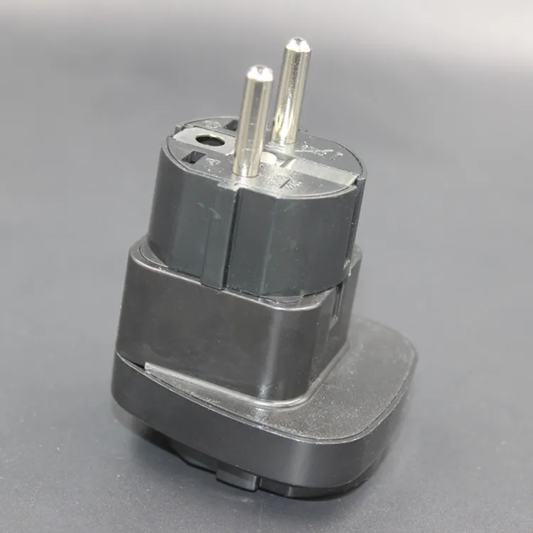 Schuko Travel Adapter Plug with for Grounded Type E/F Germany, France