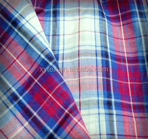 
100% cotton yarn dyed fabric 