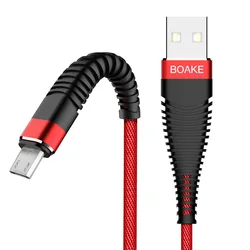 High feedback 2.1a micro usb charging cable nylon braided android micro usb data cable