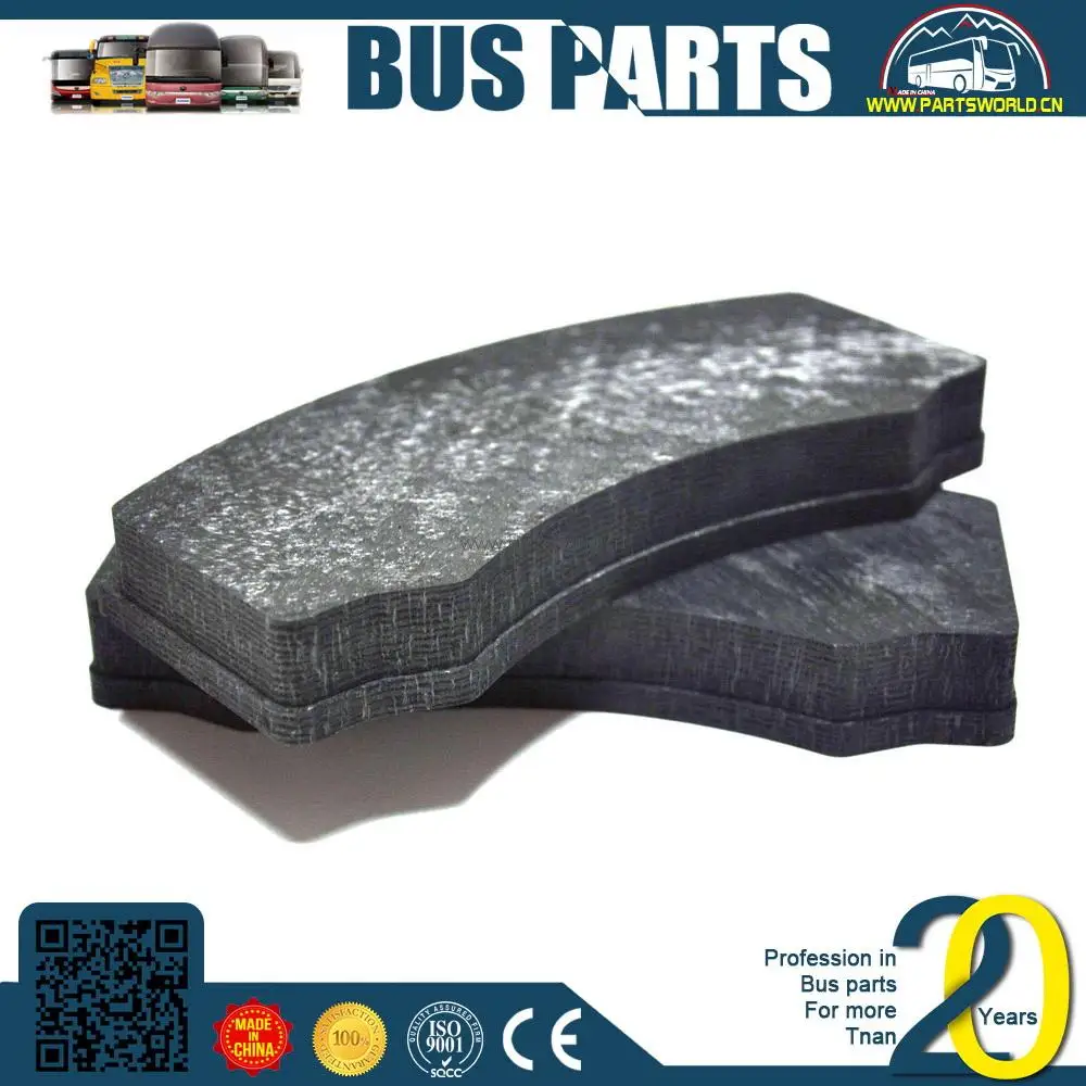 
KingLong parts, brake pad for chery qq bus truck higer spear parts 