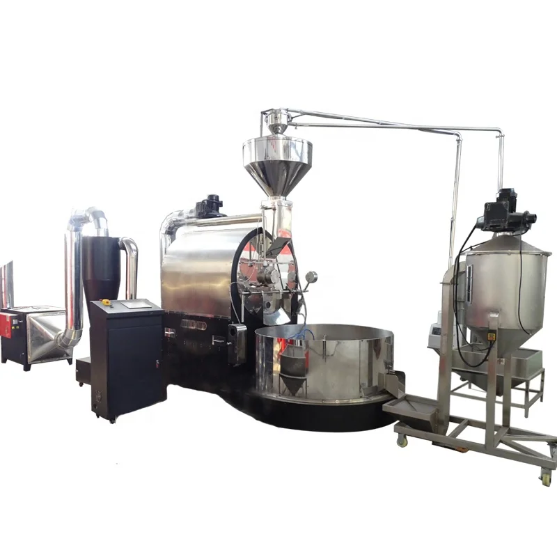 200kg 60kg 30kg 20kg 15kg 6kg 3kg 2kg 1kg Professional Coffee Roaster machine with Hot Air Roasting system and Destoner
