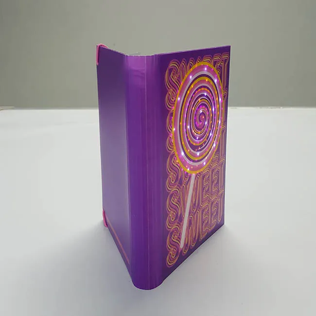 
Lighting up with versatility gift personal article colorful thin shiny journal to light your feeling and life 