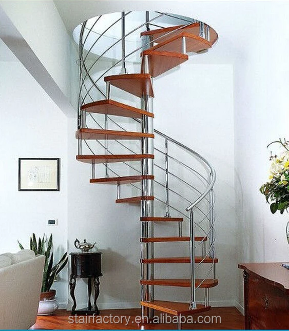 Australia small spiral staircase, commonly used indoor stairs, wood stair nosing, TS218